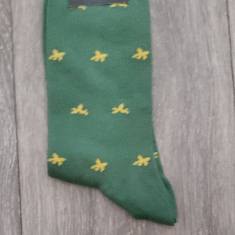 J. Crew Green Yellow Banana Peel Dress Casual Crew Socks